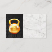 Gold Kettle Bell | Koolstofvezel van marmer Visitekaartje (Achterkant)
