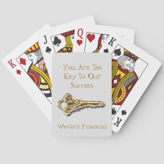 Gold Key Business-waardering van het verkoopteam v Pokerkaarten (Achterkant)