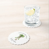 Gold Key Clover Bridal Shower Personalized  Kartonnen Onderzetters (Insitu)