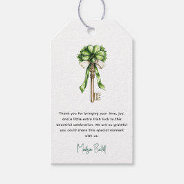 Gold Key Clover Custom St. Patrick’s Day Bridal Cadeaulabel