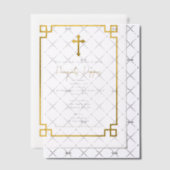 Gold Key Grieks-orthodoxe Christening Baptisme Vellum Uitnodigingen (Offset (Uitnodiging))
