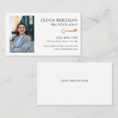 Gold Key Professioneel Onroerend Goed Verticale Fo Visitekaartje (Voorkant / Achterkant)