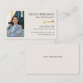 Gold Key Professioneel Onroerend Goed Verticale Fo Visitekaartje (Voorkant / Achterkant)