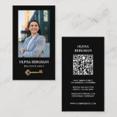 Gold Key Professionele Vastgoed Foto QR CODE Visitekaartje (Voorkant / Achterkant)