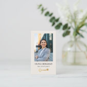 Gold Key Professionele Vastgoed Foto QR CODE Visitekaartje (Staand voorkant)