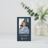 Gold Key Professionele Vastgoed Foto QR CODE Visitekaartje (Staand voorkant)