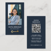 Gold Key Professionele Vastgoed Foto QR CODE Visitekaartje (Voorkant / Achterkant)