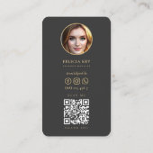 Gold Key Real Estate Agent QR Code Visitekaartje (Achterkant)