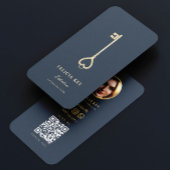 Gold Key Real Estate Agent QR Code Visitekaartje