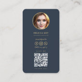 Gold Key Real Estate Agent QR Code Visitekaartje (Achterkant)