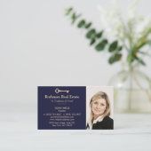 Gold Key Real Estate Agent voegt fotomarine toe Visitekaartje (Staand voorkant)