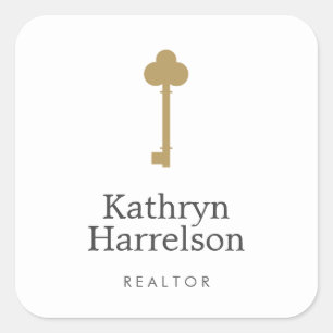  Gold Key Real Estate Interior Designer Vierkante Sticker