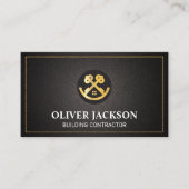 Gold Keys Huis Logo | Bouw onroerend goed Visitekaartje (Voorkant)