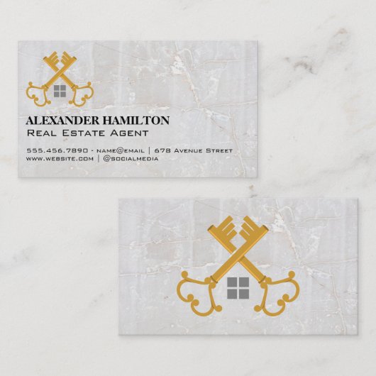 Gold  Keys | Onroerend goed Visitekaartje (Voorkant / Achterkant)