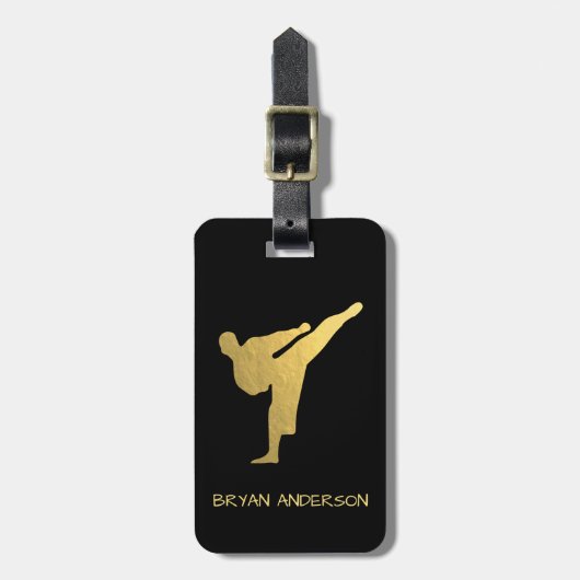 Gold Kickboxing - Karate Bagagelabel (Voorkant verticaal)