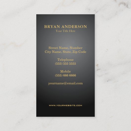 Gold Kickboxing - Karate Visitekaartje (Achterkant)