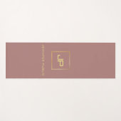 Gold Kijk Elegant Monogrammed Sjabloon Sport Yogamat (Voorkant (horizontaal))