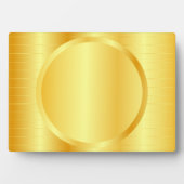 Gold Kijk Elegant voeg Jouw tekst Monogram Sjabloo Fotoplaat (voorkant)