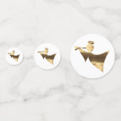 Gold Kijk met de gel die met kerst speelt Confetti (Achterkanten)