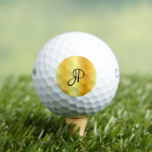 Gold Kijk Monogrammed Elegant Name Sjabloon Golfballen (Insitu Shirt)