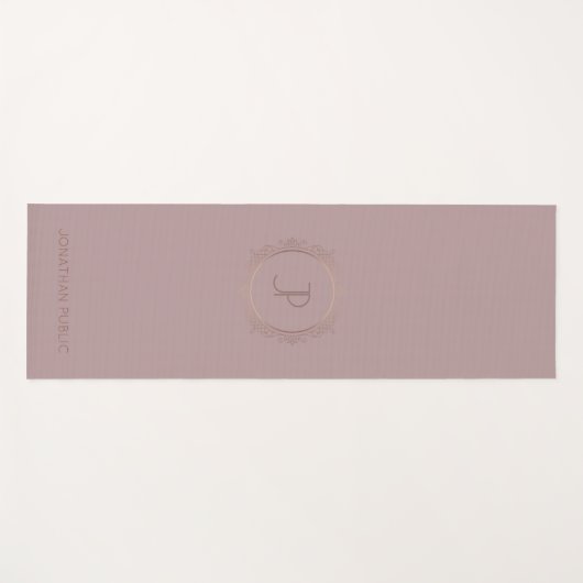 Gold Kijk Monogrammed Fitness Sjabloon Trendy Yogamat (Voorkant (horizontaal))