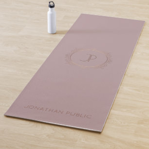 Gold Kijk Monogrammed Fitness Sjabloon Trendy Yogamat