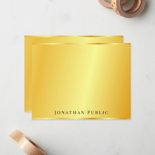 Gold Kijk op maat van de Elegant Trendy Sjabloon (Voorkant / Achterkant in situ)