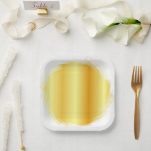 Gold Kijk Trendy Elegant Glamor Sjabloon Papieren Bordje