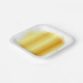 Gold Kijk Trendy Elegant Glamoureuze Sjabloon Papieren Bordje (Gebogen)