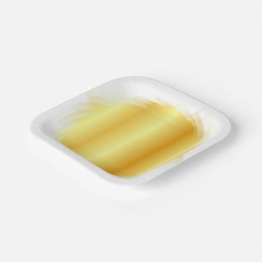 Gold Kijk Trendy Elegant Glamoureuze Sjabloon Papieren Bordje (Gebogen)