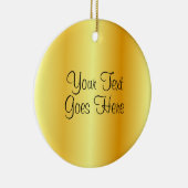 Gold Kijk Trendy Handgeschreven Manuscript Sjabloo Keramisch Ornament (Rechts)