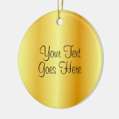 Gold Kijk Trendy Handgeschreven Manuscript Sjabloo Keramisch Ornament (Links)