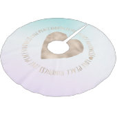 Gold Kindness Love Peace Heart Aqua Pink Tie Dye Kerstboom Rok (Gekanteld)