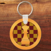 Gold King Chess Piece Sleutelhanger (Voorkant)