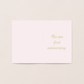Gold Kiss eerste Jubileum met liefde Folie Kaarten (Binnen)