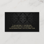 Gold Kiss Leopard Print Damask Makeup Artist Visitekaartje (Achterkant)