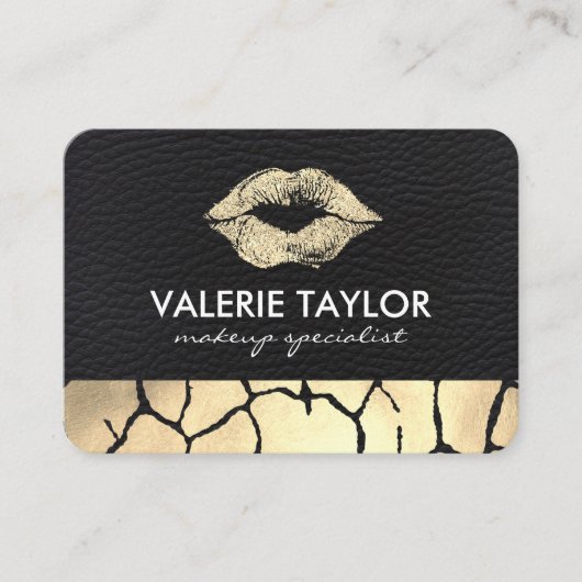 Gold Kiss Luxe Benoeming Afsprakenkaartje (Voorkant)