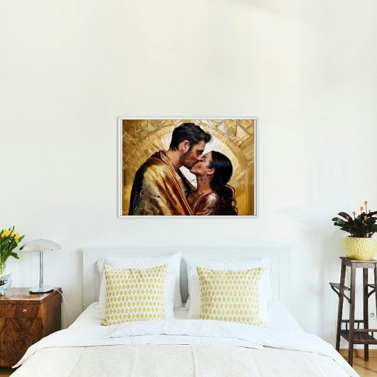 Gold Kiss Romantisch Paar ❤️  Design Perfect Poster