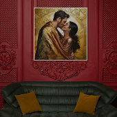 Gold Kiss Romantisch Paar ❤️  Design Perfect Poster