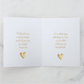 Gold-Kissed Blue Roos Bridal Kaart (Binnen)