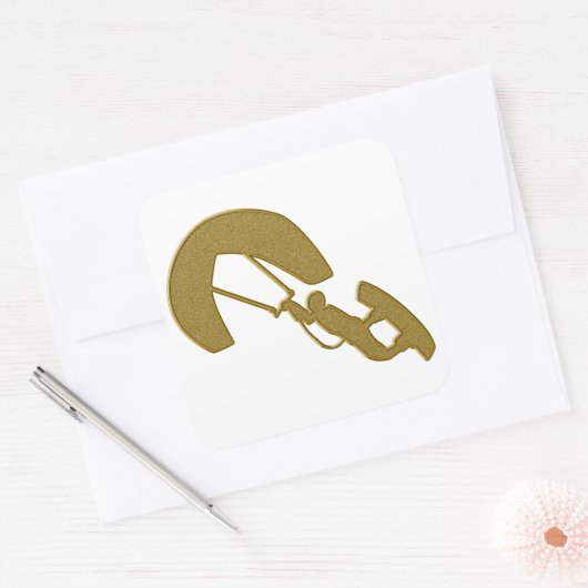 Gold Kitesurfing Sticker (Envelop)
