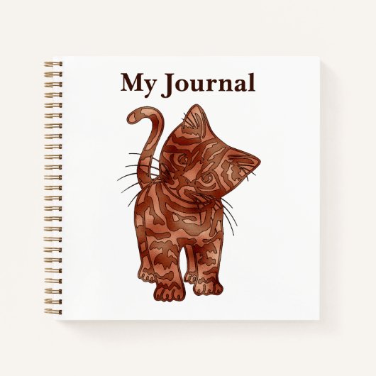 Gold Kitten Journal Notitieboek (Voorkant)