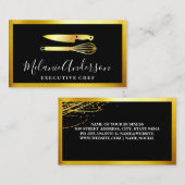 Gold Knife en Whisk | Uitvoerend | Visitekaartje (Voorkant / Achterkant)