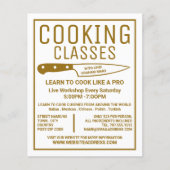 Gold Knife, Gourmet, Kokerklassen Adverteren Flyer (Voorkant)