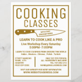 Gold Knife, Gourmet, Kokerklassen Adverteren Flyer (Voorkant)
