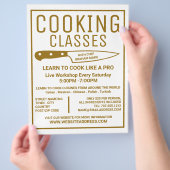 Gold Knife, Gourmet, Kokerklassen Adverteren Flyer (Hand)
