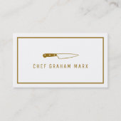 Gold Knife, Modern Gourmet, Chef, Koken Visitekaartje (Voorkant)