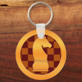 Gold Knight Chess Piece Sleutelhanger (Voorkant)