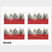 Gold Knot Double Happiness Chinese Weddenfoto Rechthoekige Sticker (Vel)