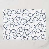 Gold Knot Nautical Save the Date Kaart (Achterkant)